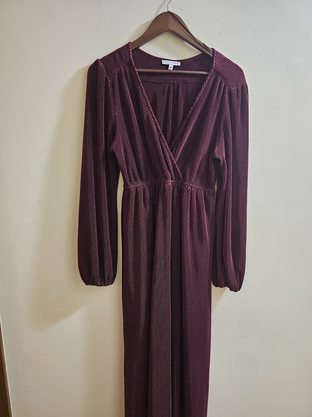 Baltic Born Pleated Maxi Dress - Burgundy
